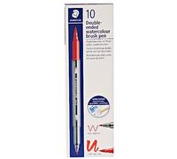 STAEDTLER 3001 - Fieltro para colorear acuarellable doble punta pincel 1-6 mm y fino 0,5-0,8 mm, color marrón tabaco, 3001-77