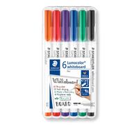 STAEDTLER 301 WP6 Whiteboard Pens, Assorted Colour, Pack of 6 1 count (Pack of 6