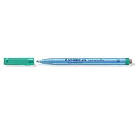 Staedtler 305 F-5 Lumocolor - Bolígrafo de Lámina Corregible, Punta F, Aproximadamente 0.6 mm, Paquete de 10 en Caja de Cartón, Color Verde