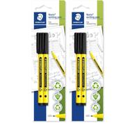 STAEDTLER 307-9 BK2 Noris - Bolígrafo de escritura a mano, 2 unidades, color negro (Paquete de 2)