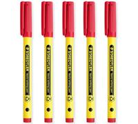 STAEDTLER 307 Noris - Bolígrafo de escritura a mano, 0,6 mm de ancho, ideal para la escuela, el trabajo, la oficina, etc. (rojo)