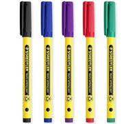 STAEDTLER 307 Noris - Bolígrafos de escritura a mano, 0.6 mm, 5 unidades, ideales para escuela y oficina