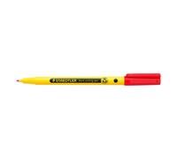 Staedtler 307 noris writing pen rotulador de punta fina - trazo 0.6mm aprox - tinta base de agua - cuerpo fabricado en un 97% de plastico reciclado - color rojo (10 uds)