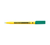 Staedtler 307 noris writing pen rotulador de punta fina - trazo 0.6mm aprox - tinta base de agua - cuerpo fabricado en un 97% de plastico reciclado - color verde (10 uds)