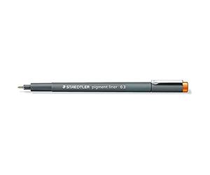 Staedtler 308 03-4. Rotuladores Fineliner Pigment Liner. 10 marcadores permanentes de color naranja y ancho de 0,3 mm.
