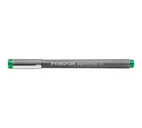 Staedtler 308 05-5. Rotuladores Fineliner Pigment Liner. 10 marcadores permanentes de color verde y 0,5 mm de ancho.