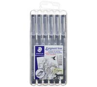 Staedtler 308 SB6P - Pigment Liner Rotuladores, Paquete de 6