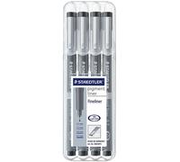 STAEDTLER® 308 WP4, rotulador de pigmentos negro, caja con 4 unidades