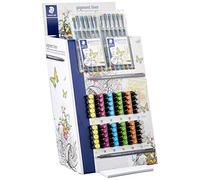 STAEDTLER 308S2CA120ST. Rotuladores Fineliner Pigment Liner. Expositor con 120 unidades colores y anchuras variadas.