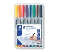 Staedtler Lumocolor 315 WP8 - Lote de 3 lápices universales (punta M, aprox. 1,0 mm, no permanente, 3 x 8 unidades, en caja Staedtler