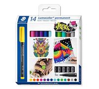 Staedtler Rotulador permanente Lumocolor 317 Punta 1 mm Recargable Pack de 14 colores surtidos