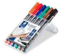 Staedtler 317 wp6 marcador permanente negro, azul, marrón, verde, nar