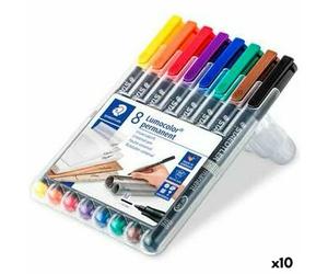 Staedtler-317 wp8 st estuche 8 rotuladores retro permanente con punta