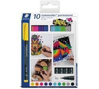 Staedtler 318 c10 lumocolor permanent art rotulador permanente, todas