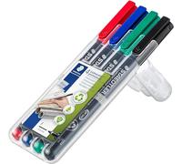 Staedtler Rotuladores de punta fina 318 WP4 Lumocolor – Estuche 4 colores