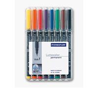 Staedtler 318 wp8 marcador permanente negro, azul, marrón, verde, nar