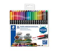 Staedtler Rotuladores permanentes 3187 TB36 – doble punta, 36 unidades multicolor