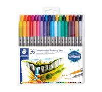 Staedtler 3200 C36 ST - Rotulador de doble fibra con 36 colores brillantes