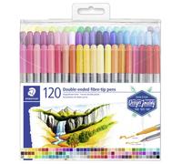 STAEDTLER 3200 Design Journey Estuche de 120 Rotuladores de Doble Punta Multicolor