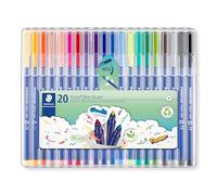 Staedtler Rotuladores Triplus Color 323 – Punta de fibra – Set 20 unidades multicolor para niños
