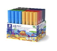 STAEDTLER 328 - Bote 48 rotuladores colorear triangulares punta 3 mm colores surtidos