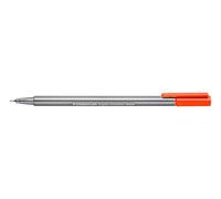 STAEDTLER 334 201. Rotuladores Triplus Fineliner. Caja con 10 marcadores de colores rojo neón.