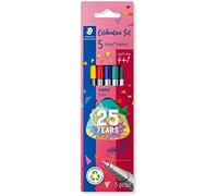 Staedtler 334 bk5 ta fineliner triplus celebration set, cuerpo triangu