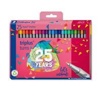 STAEDTLER 334 C25 TA Triplus Fineliner Limited Edition - Rotuladores de punta de fibra, 0,3 mm, colores surtidos (paquete de 20 + 5 gratis)