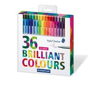 Staedtler 334 C36JB. Rotuladores Triplus Fineliner. Pack de 36 marcadores de colores surtidos, multicolor
