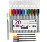 Staedtler 334 SSB20P2. Rotuladores Triplus Fineliner. Estuche con 20+6 marcadores de colores.