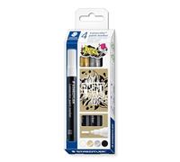 Staedtler Rotuladores de pintura acrílica 349 C4 Lumocolor trazo 2,4 mm Estuche 4