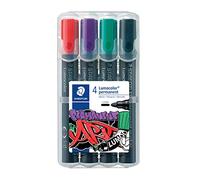 Staedtler Rotulador permanente Lumocolor 352 WP4-1 Punta redonda 2 mm Pack 4 Colores surtidos