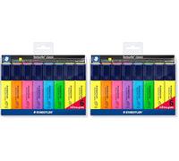 STAEDTLER 364 A WP8 ST, Set de 8 Marcadores Fluorescentes, Multicolor (Paquete de 2)