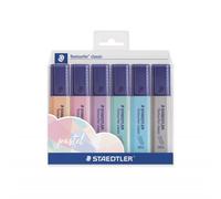 Staedtler - 364 C marcador 6 pieza(s) Azul claro, Gris claro, Menta, Melocotón, Rosa, Violeta 364 CWP6PA