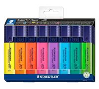 STAEDTLER 364 C8 Textsurfer Classic - Subrayador (8 unidades) | Punta de cuña de 1-5 mm, INK · JET SAFE: 97% plástico reciclado recargable, n.º del artículo 364 C8