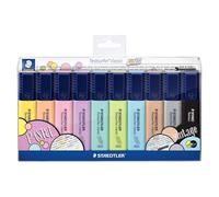 Staedtler 364 CWP10. Rotuladores fluorescentes Textsurfer Classic Pastel y Vintage. Estuche con 10 marcadores de colores variados