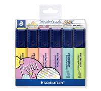 Staedtler 364 CWP6. Rotuladores fluorescentes Textsurfer. Estuche con 6 marcadores de color variados.