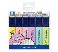 Staedtler 364 CWP6. Rotuladores fluorescentes Textsurfer. Estuche con 6 marcadores de color variados.