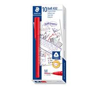 Staedtler 432 35M-2 Rainbow - Bolígrafo de punta redonda, color rojo