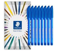 STAEDTLER 4320 - Bolígrafos de punta redonda (8 unidades), color azul