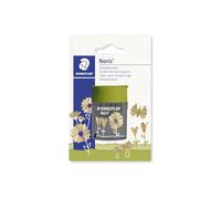 Staedtler 512 004BK 512 004BK - Sacapuntas doble (2 orificios para diferentes formatos de lápiz, incluye 1 sacapuntas doble Noris redondo), diseño de flores