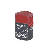STAEDTLER 512 Sacapuntas doble, dos agujeros para diferentes formatos de lápiz, producto único Noris diseño triangular, paquete listo para usar, 10 sacapuntas, 512 188