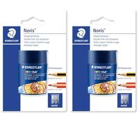 Staedtler 512002BKD - Sacapuntas Doble con Contenedor, Gris (Paquete de 2)