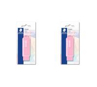 STAEDTLER 525 PS BKPA. Goma de borrar con funda de plástico. Tonalidades pastel (Paquete de 2)