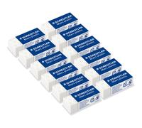 Staedtler 526 53 abk3d goma de borrar Mars Plastic Mini de ftalatos) y látex, 3 unidades en blíster, 1 gratis), color blanco
