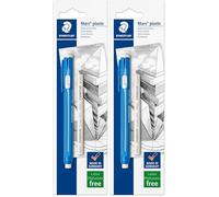 STAEDTLER 528 50BKDA. Portagomas para papel y papel vegetal. Paquete con una unidad de goma de recarga. (Paquete de 2)