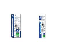 STAEDTLER 528 55 Goma, 10 unidades + 528 50BKDA. Portagomas para papel y papel vegetal. Paquete con una unidad de goma de recarga.
