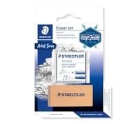 STAEDTLER 5427SBK2-CST - Goma de borrar especial y amasadora (muy suave, para muchos trabajos artísticos, blíster con dos borradores de artistas, 5427SBK2-C), multicolor