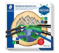 STAEDTLER 61 DJT5 Design Journey - Juego de arte Wanderlust en madera