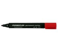 STAEDTLER 719252 - Marcador permanente con punta cónica, color rojo 10 unidad (P